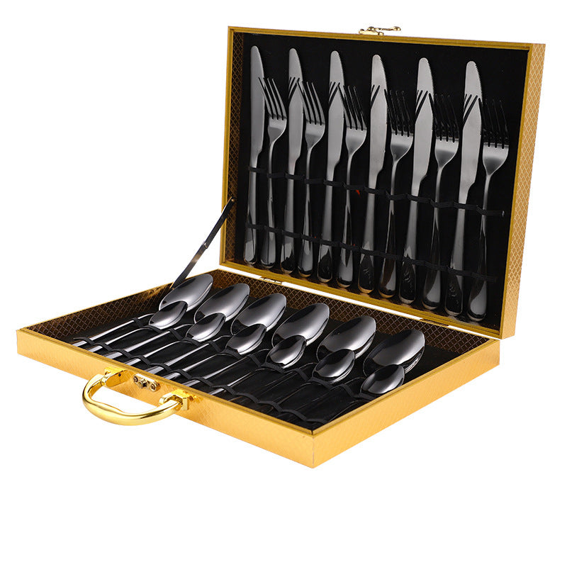 Luxury 24-Piece Stainless Steel Tableware Set