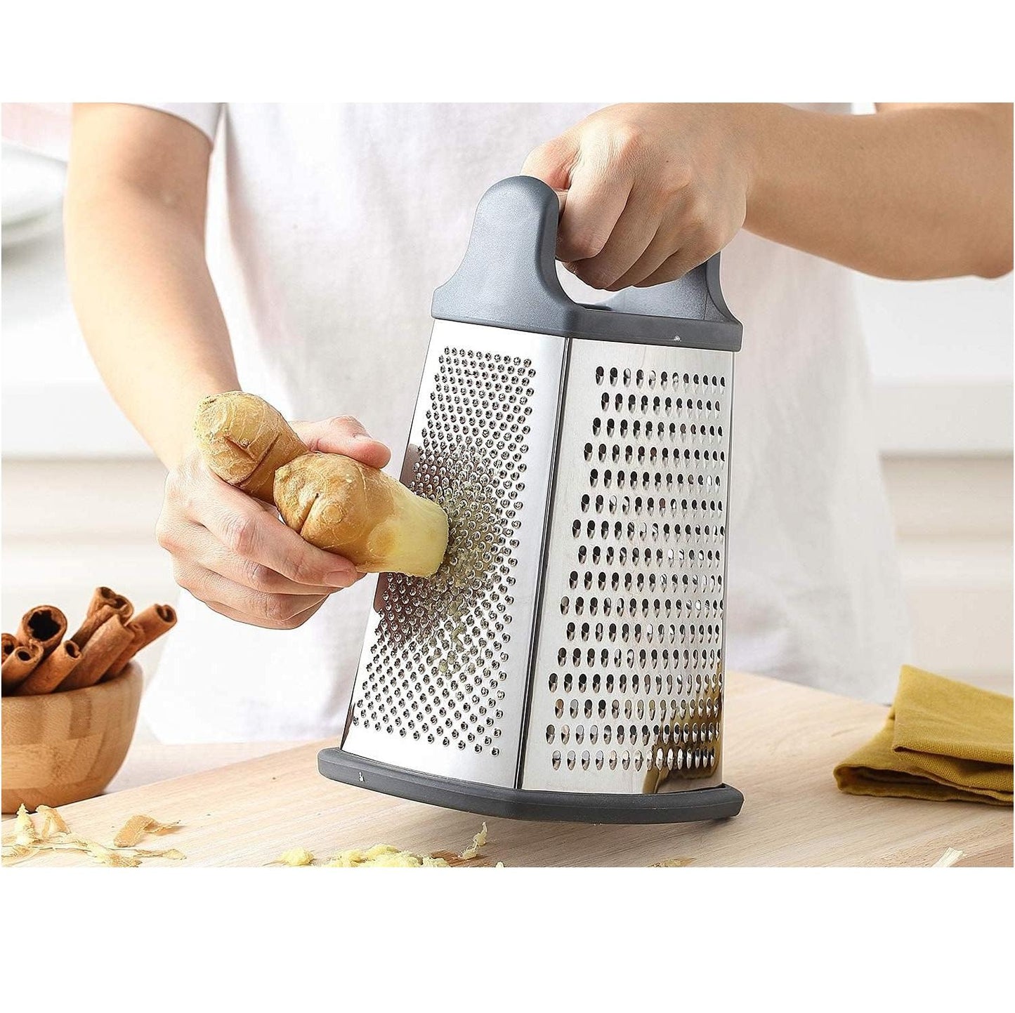 Stainless Steel 4-Sided Cheese Grater - Versatile & Durable