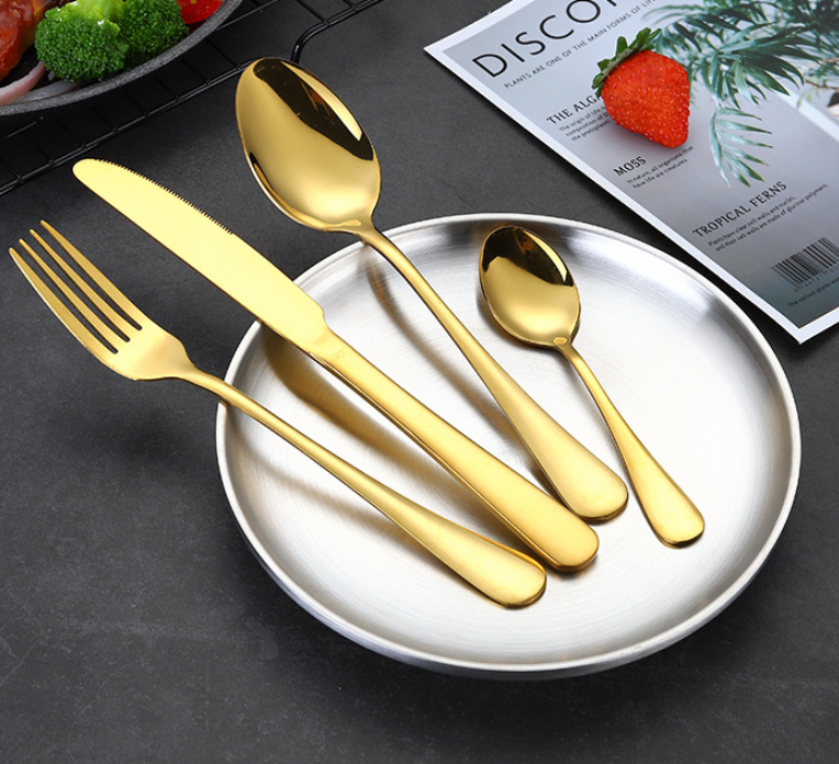 Luxury 24-Piece Stainless Steel Tableware Set
