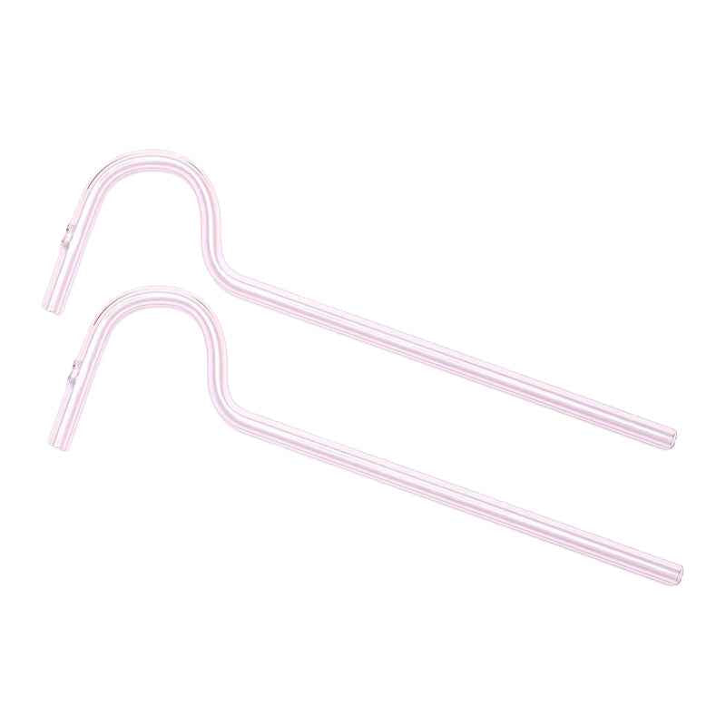 Anti Wrinkle Straw - Glass Anti-wrinkle Drinking Straws, Clear Reusable Straws With Cleaning Brush - Eco-Friendly Alternative To Plastic - Cleaning Brush Included - 2 Pack
