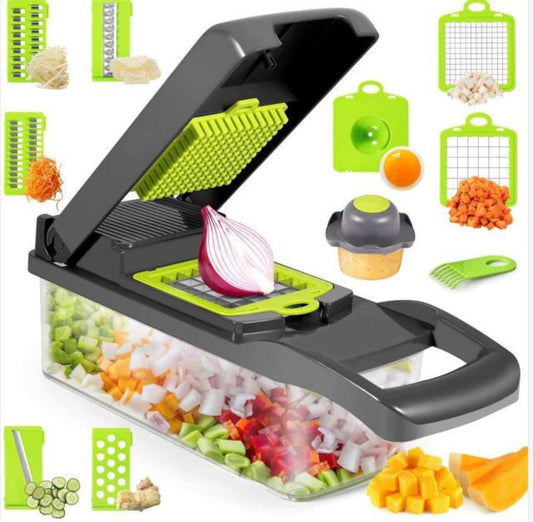 12 In 1 Manual Vegetable Chopper - Multi-functional Kitchen Gadget