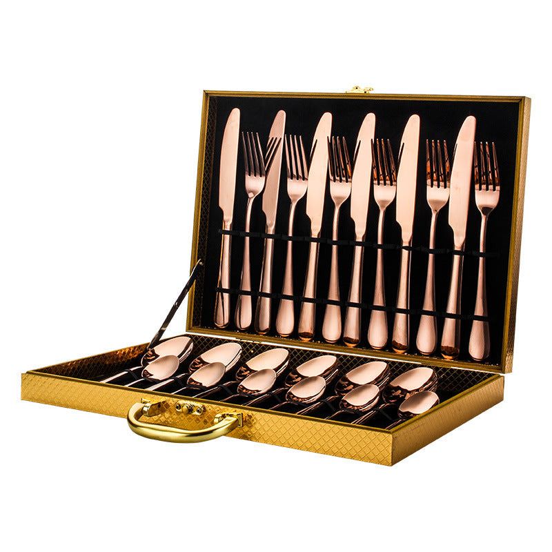 Luxury 24-Piece Stainless Steel Tableware Set