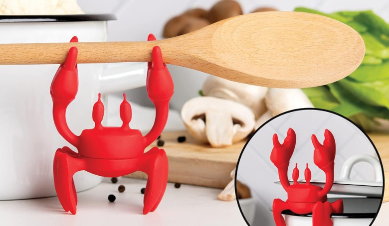 Silicone Crab Pot Edge Clip - Red Tableware Holder