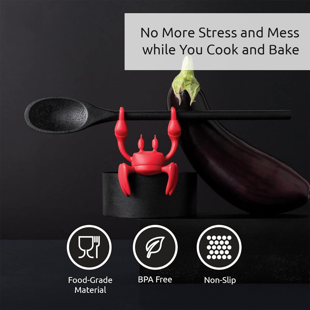 Silicone Crab Pot Edge Clip - Red Tableware Holder