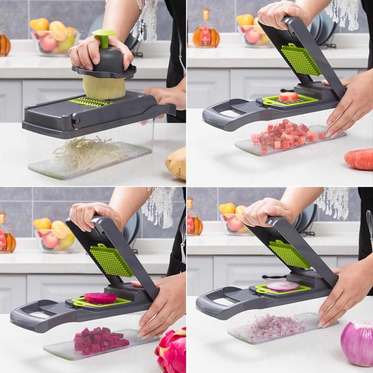 12 In 1 Manual Vegetable Chopper - Multi-functional Kitchen Gadget