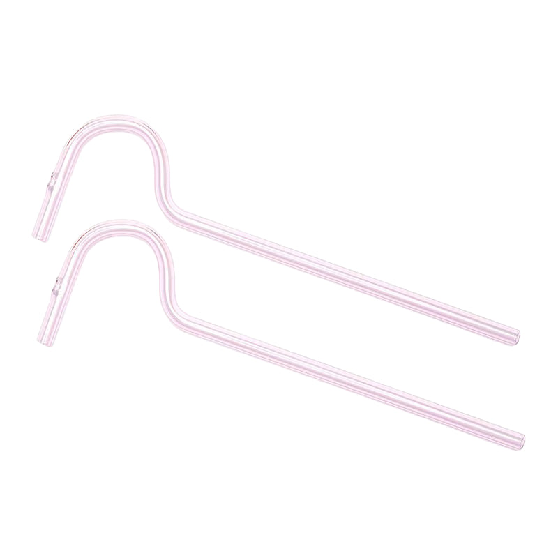 Anti-Wrinkle Glass Drinking Straws - Eco-Friendly 2 Pack