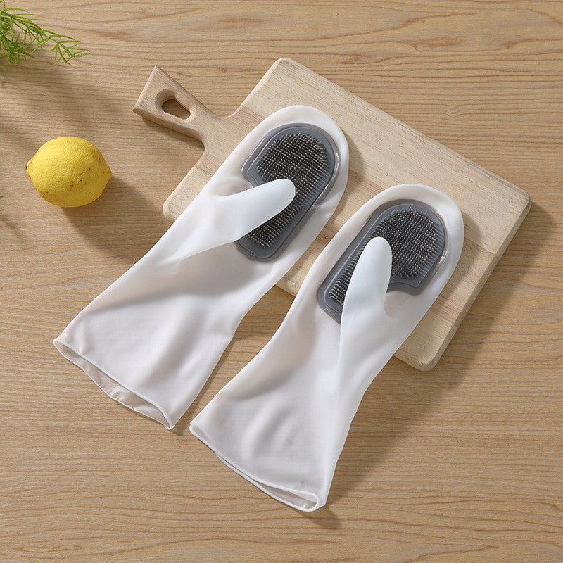 Silicone Magic Brush Dishwashing Gloves - Waterproof & Multi-Purpose