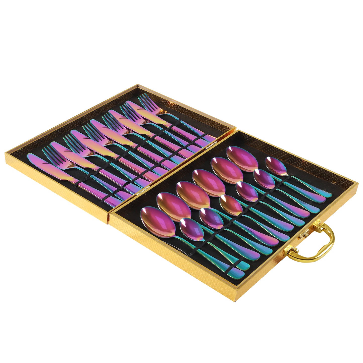 Luxury 24-Piece Stainless Steel Tableware Set