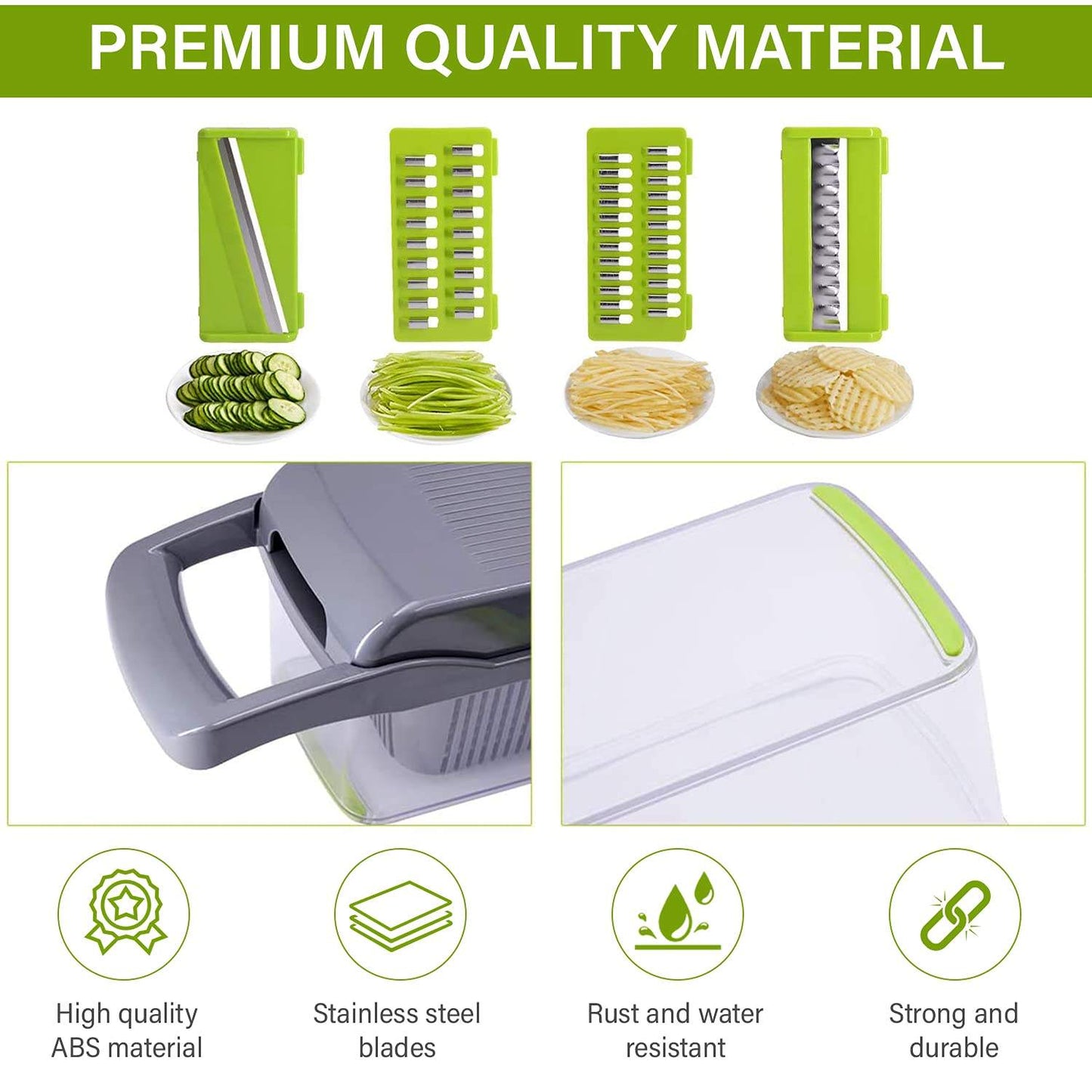 12 In 1 Manual Vegetable Chopper - Multi-functional Kitchen Gadget