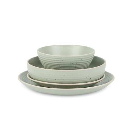 Stone Lain Stone Lain Lauren 16-Piece Green Stoneware Dinnerware Set for 4