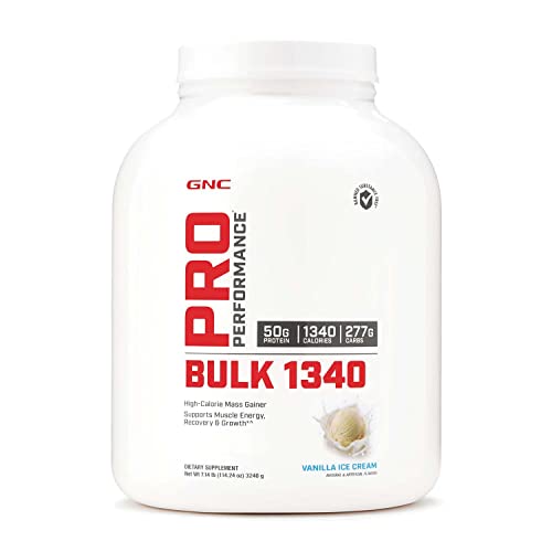 GNC GNC Pro Performance Bulk 1340 - Vanilla Ice Cream, 9 Servings, Supports Muscle Energy, Recovery and Growth