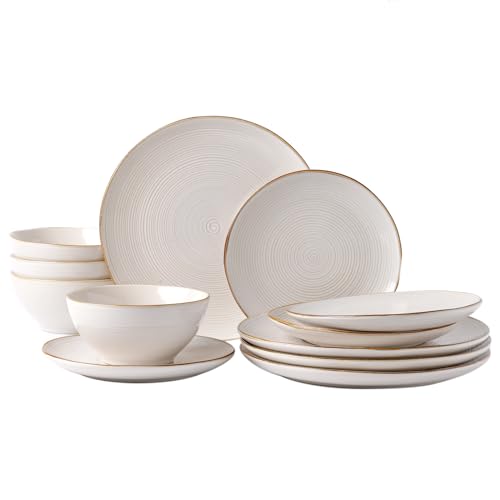 famiware Famiware Tempus Series 12-Piece Stoneware Dinnerware Set, Service for 4