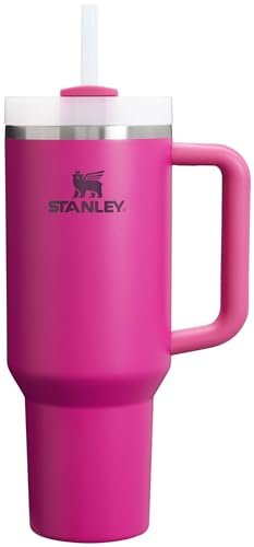 Stanley Quencher H2.0 FlowState Stainless Steel Vacuum Insulated Tumbler with Lid and Straw for Water, Iced Tea or Coffee, Smoothie and More, Fuchsia, 40oz