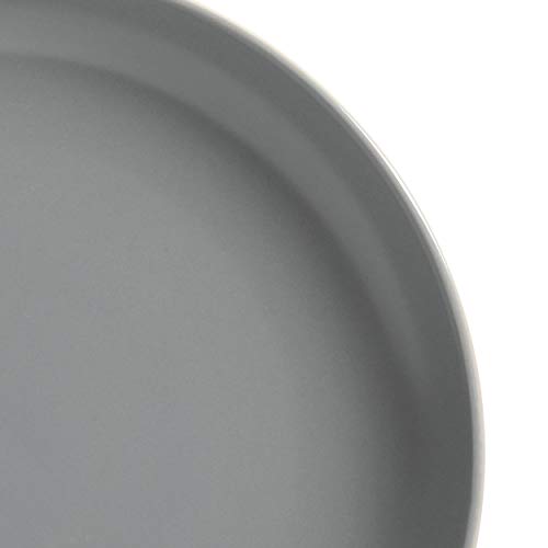 Gibson Gibson Home Rockaway 12-Piece Grey Matte Stoneware Dinnerware Set, Service for 4