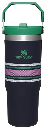 Stanley IceFlow Stainless Steel Tumbler - Vacuum Insulated Water Bottle for Home, Office or Car Reusable Cup with Straw Leak Resistant Flip Cold for 12 Hours or Iced for 2 Days, Navy Mesh, 30OZ