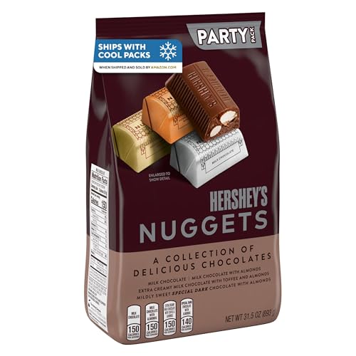 HERSHEY'S HERSHEY'S NUGGETS Assorted Chocolate Candy Party Pack, 31.5 oz