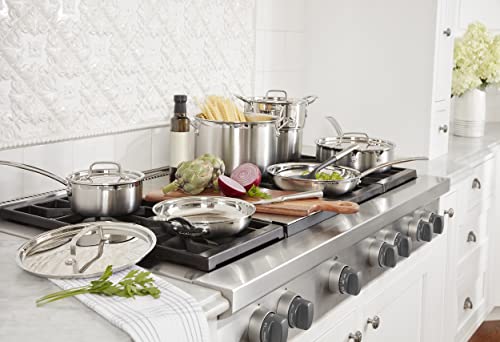 Cuisinart Cuisinart 12 Piece Cookware Set, MultiClad Pro Triple Ply, Silver, MCP-12N