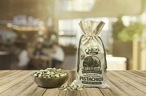 Setton Farms Setton Farms Premium California Pistachios Dry Roasted with Sea Salt Burlap Large Gift Bag| 14 Ounce