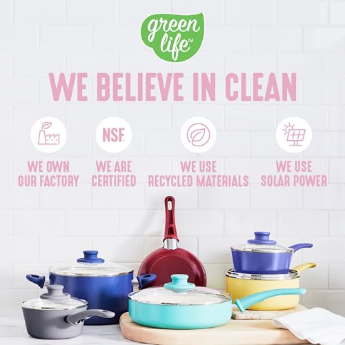 GreenLife Soft Grip 8-Piece Non-Toxic Cookware Set - Soft Pink - Gourmet Grocery Hub