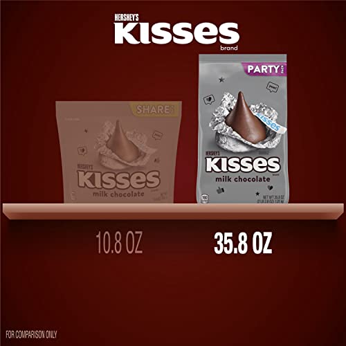 HERSHEY'S HERSHEY'S KISSES Milk Chocolate Candy Party Pack, 35.8 oz