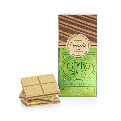 Venchi Venchi - Pistachio Cremino Chocolate Bar with Gianduja, 3.88oz - Gluten Free