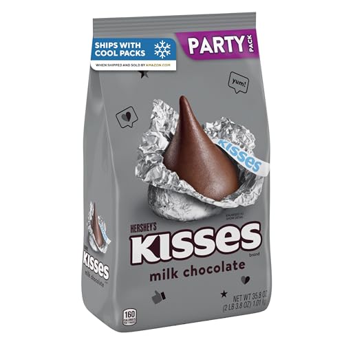 HERSHEY'S HERSHEY'S KISSES Milk Chocolate Candy Party Pack, 35.8 oz