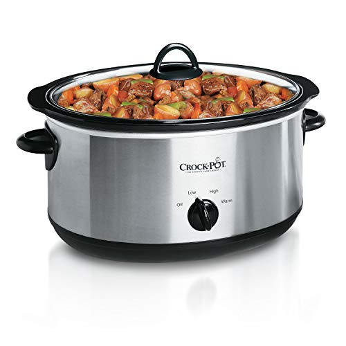 Crock-Pot Crock-Pot 7 Quart Oval Manual Slow Cooker, Stainless Steel (SCV700-S-BR)