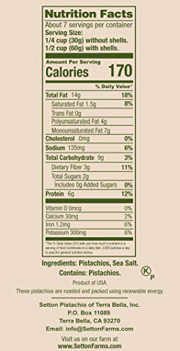 Setton Farms Setton Farms Premium California Pistachios Dry Roasted with Sea Salt Burlap Large Gift Bag| 14 Ounce