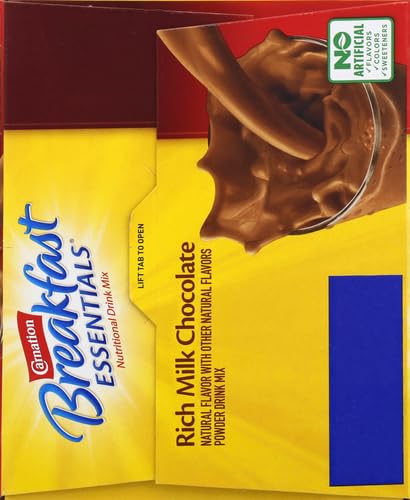 Carnation Breakfast Essentials Powder Drink Mix, Rich Milk Chocolate,1.26 Ounce (Pack of 22), (Packaging May Vary)