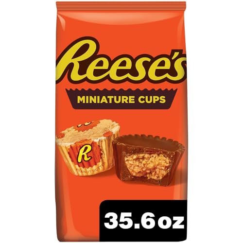 Reese's REESE'S Miniatures Milk Chocolate Peanut Butter Cups, Candy Party Pack, 35.6 oz