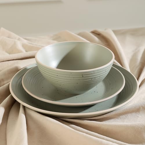 Stone Lain Stone Lain Lauren 16-Piece Green Stoneware Dinnerware Set for 4