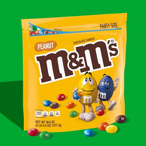 M&M'S M&M'S Milk Chocolate Candies, Milk Chocolate And Peanuts, 38 Oz Bag