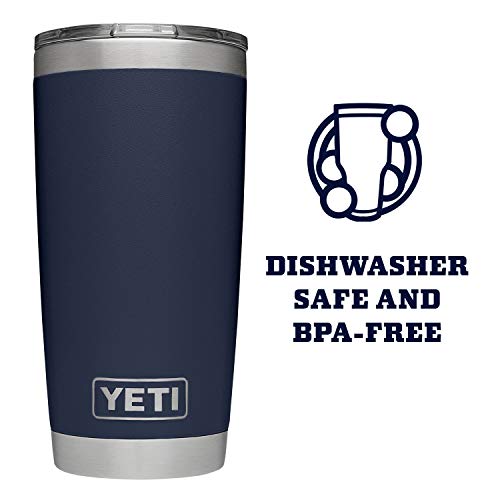 YETI Rambler 20 oz Tumbler - Stainless Steel, Vacuum Insulated, Navy