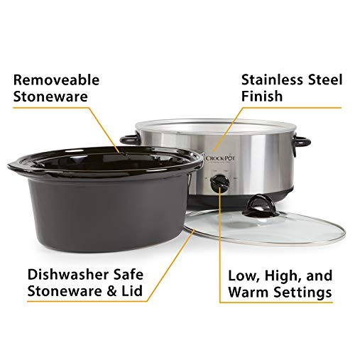 Crock-Pot 7 Quart Manual Slow Cooker - Stainless Steel