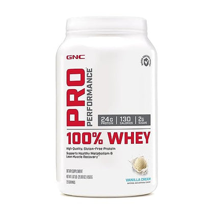 GNC Pro Performance 100% Whey Protein Powder - Vanilla Cream, 25 Servings