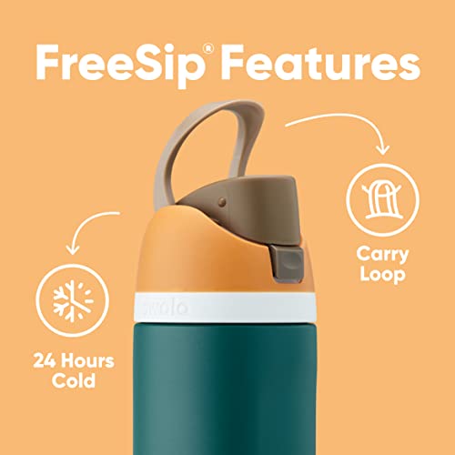 Owala FreeSip Insulated Stainless Steel Water Bottle with Straw, BPA-Free Sports Water Bottle, Great for Travel, 32 Oz, Shy Marshmallow