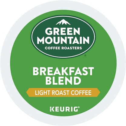 Green Mountain Coffee Roasters Breakfast Blend Single-Serve Keurig K-Cup Pods, Light Roast Coffee, 96 Count (4 Packs of 24)