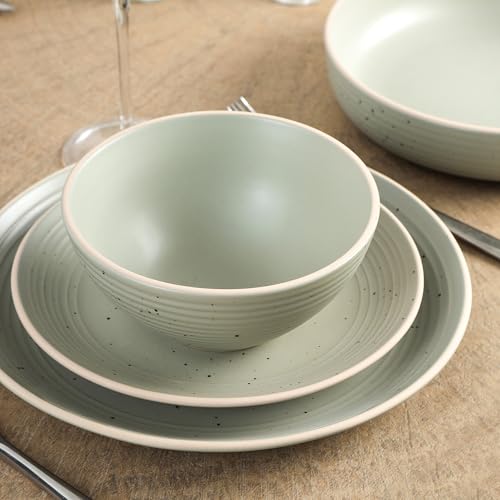 Stone Lain Stone Lain Lauren 16-Piece Green Stoneware Dinnerware Set for 4