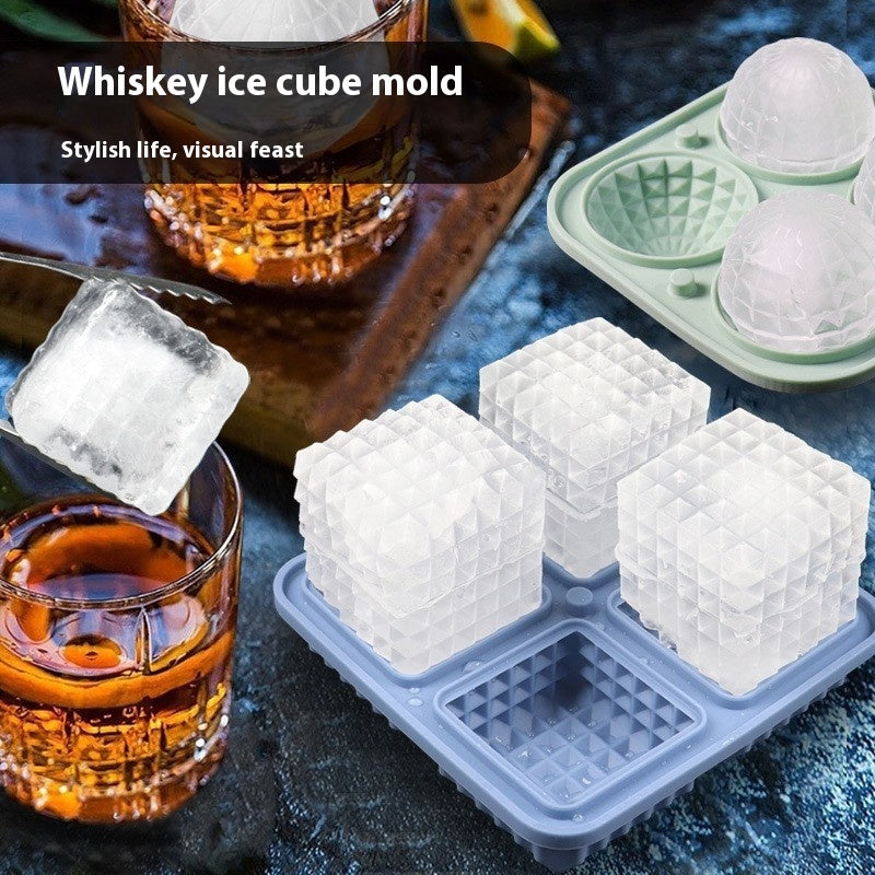 Bauducco Silicone Ice Tray Whiskey Ice Cube Mold