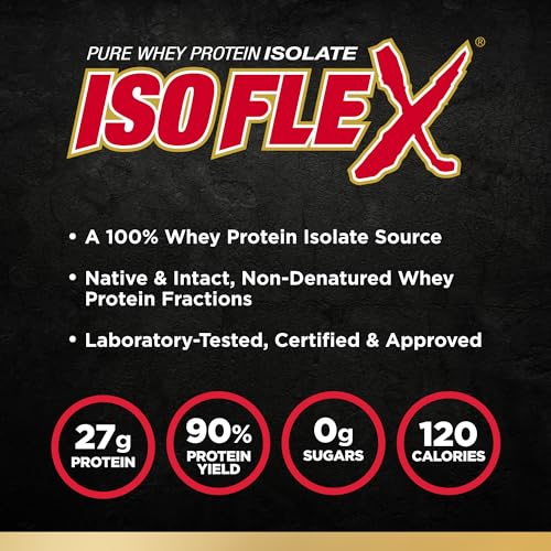 ALLMAX Nutrition - ISOFLEX Whey Protein Powder, Whey Protein Isolate, 27g Protein, Chocolate, 5 Pound