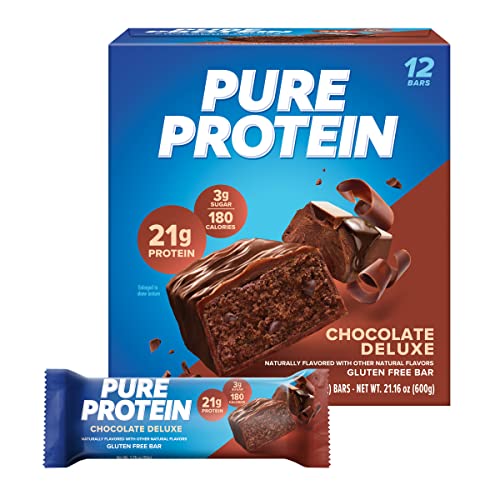 Pure Protein Pure Protein Bars, Chocolate Deluxe, 12 Count - High Protein, Low Sugar, Gluten-Free