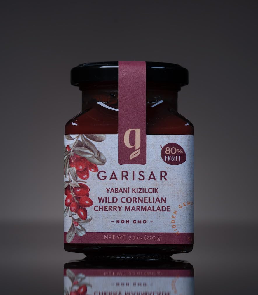 GARISAR Garisar- Wild Cornelian Cherry Marmalade - 80% Fruit - 7.7 oz