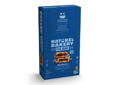 Natureâ€™s Bakery Whole Wheat Fig Bars, Blueberry, Real Fruit, Vegan, Non-GMO, Snack bar, Twin packs- 12 count
