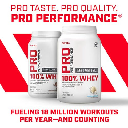 GNC Pro Performance 100% Whey Protein Powder - Vanilla Cream, 25 Servings