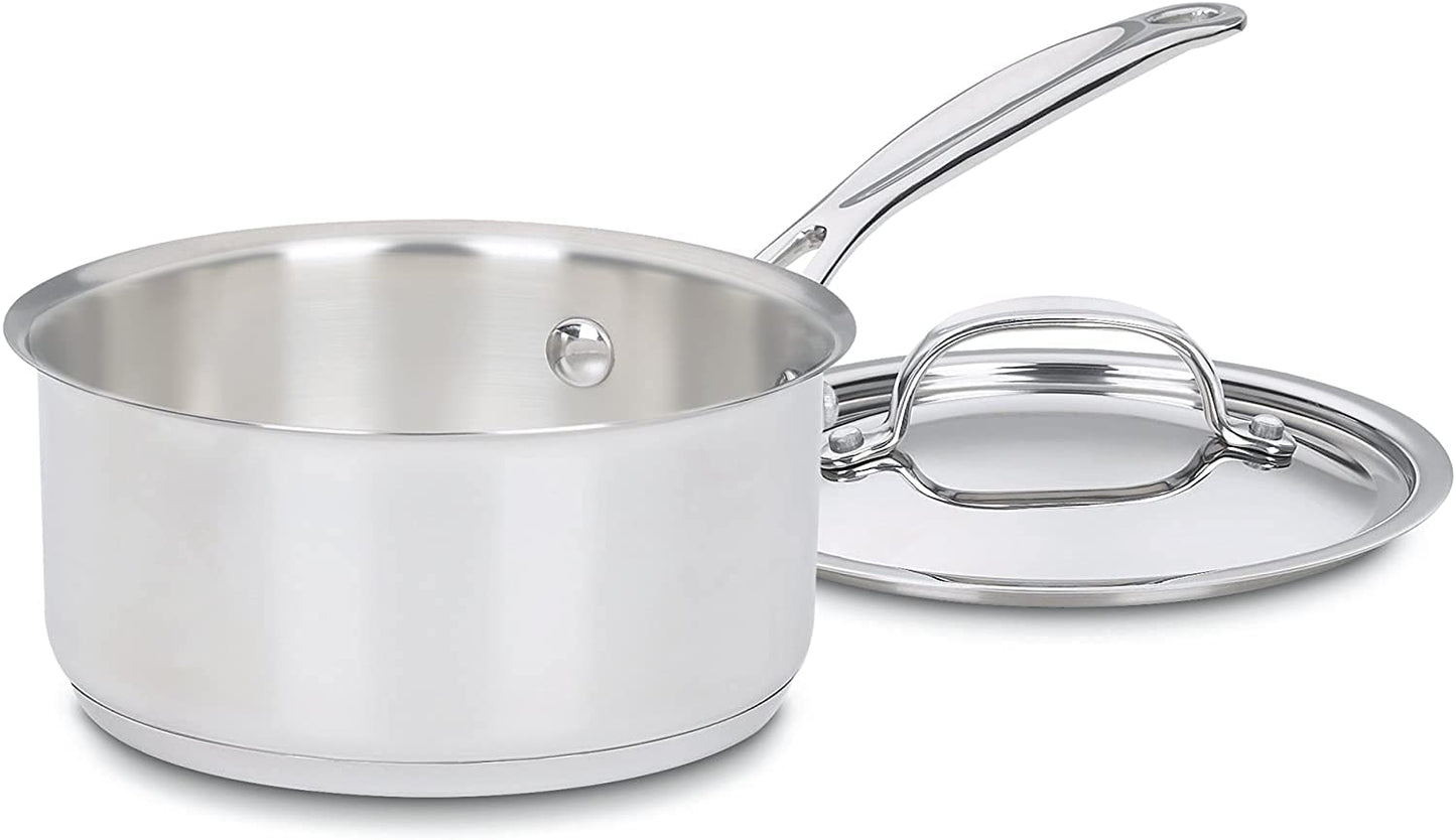 Cuisinart 1.5 Quart Saucepan w/Cover, Chef's Classic Stainless Steel Cookware Collection, 719-16