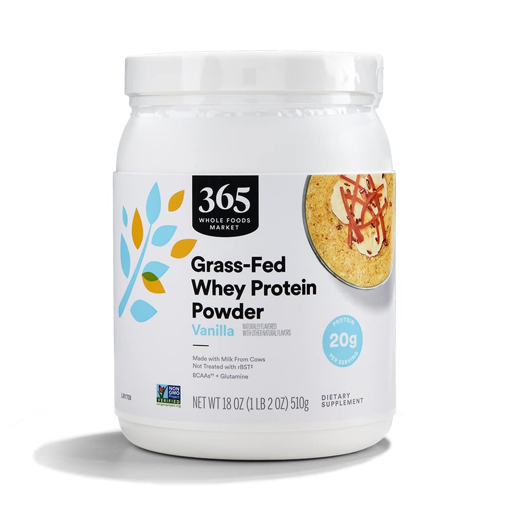 365 by Whole Foods Market 365 by Whole Foods Market, Vanilla Grass Fed Whey Protein, 18 Ounce