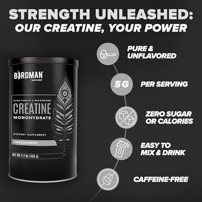 BIRDMAN BIRDMAN Creatine Monohydrate Powder – Boost Performance & Recovery