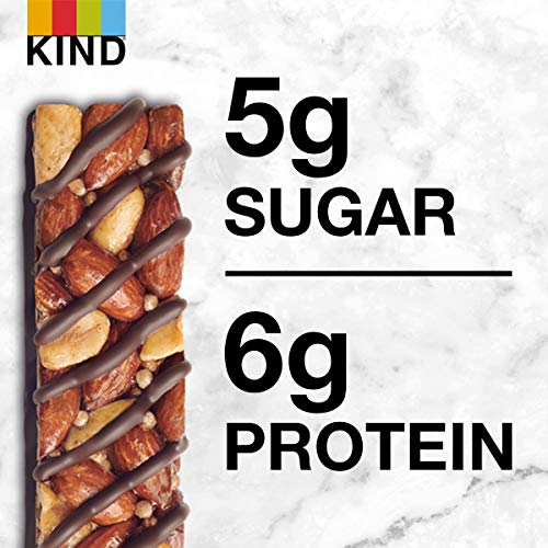 KIND KIND Bars, Dark Chocolate Nuts and Sea Salt, Healthy Snacks, Gluten Free, Low Sugar, 6g Protein, 12 Count