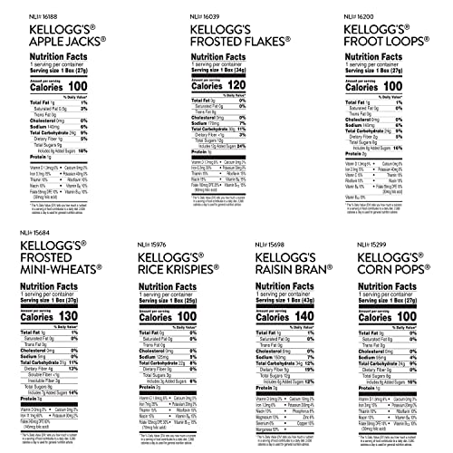Kellogg's Cold Breakfast Cereal, Bulk Pantry Staples, Kid Snacks, Variety Pack (48 Boxes)