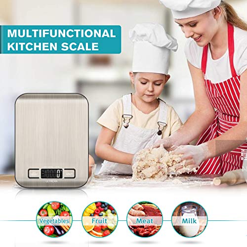 Ultrean Ultrean 11lb Digital Kitchen Scale, 6 Units, Tare Function, Includes Batteries